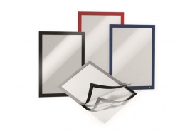 Infokeret, A4, öntapadó háttal, DURABLE "DURAFRAME", piros